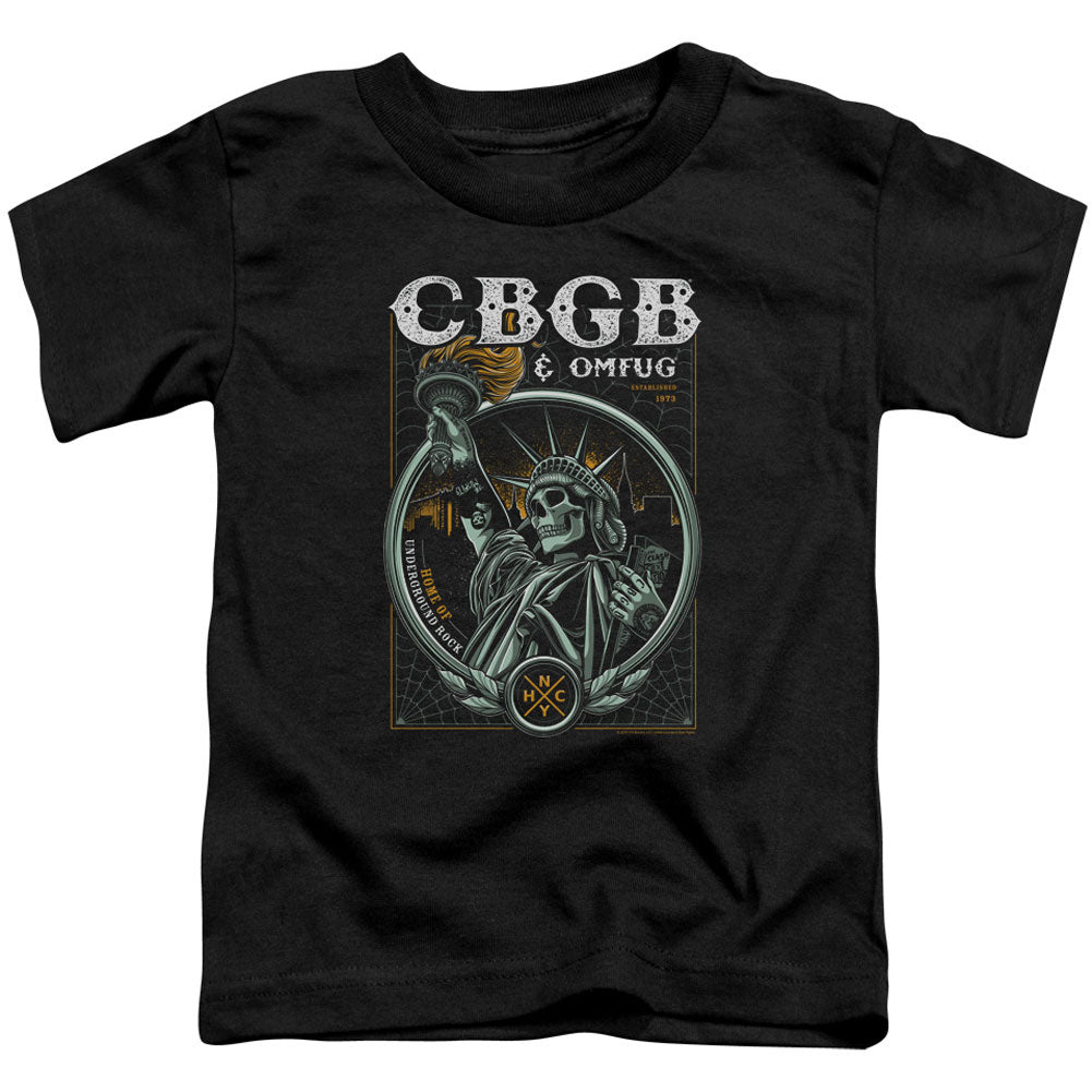 Cbgb Liberty Skull Toddler Childrens T-shirt