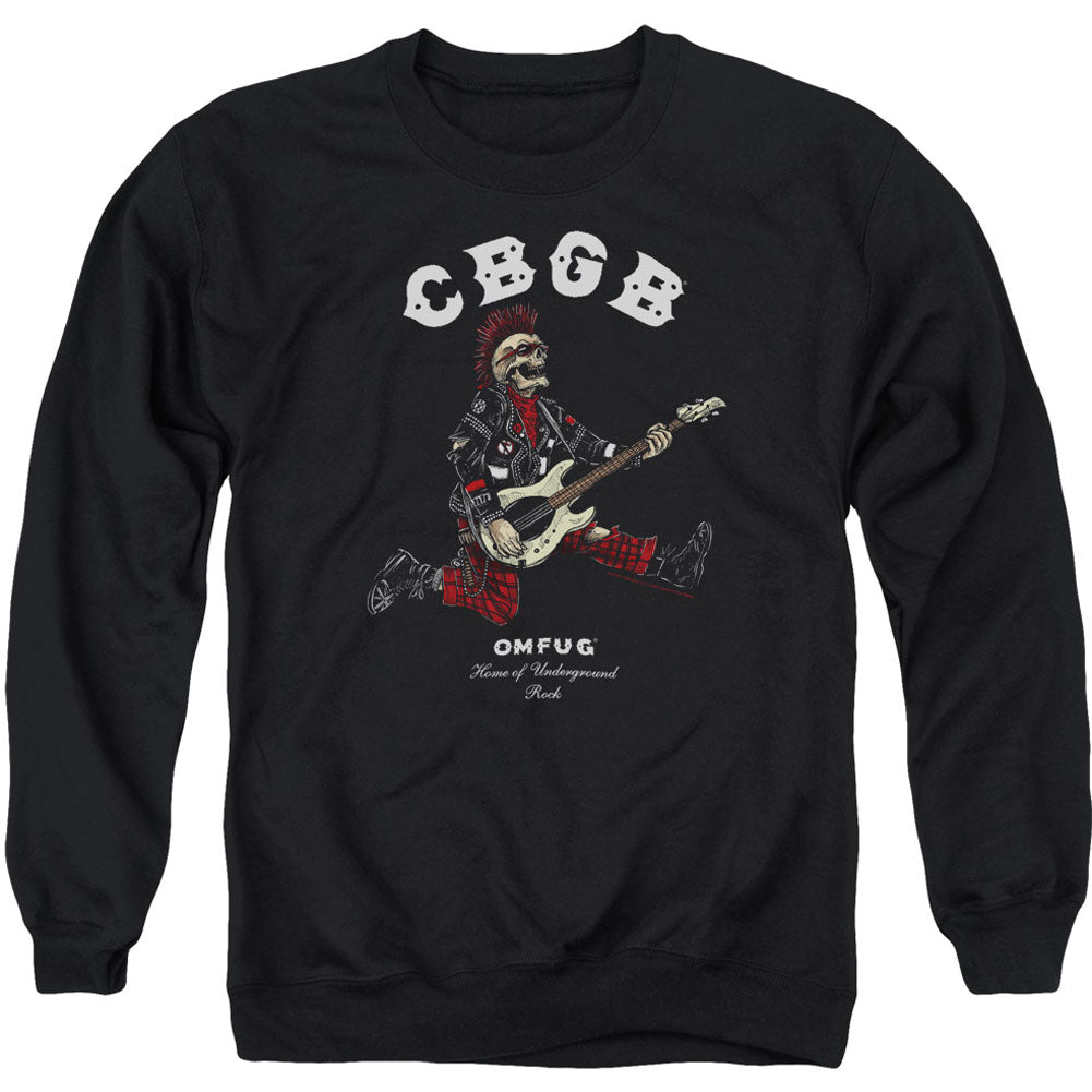 Cbgb Skull Jump Adult Sweatshirt