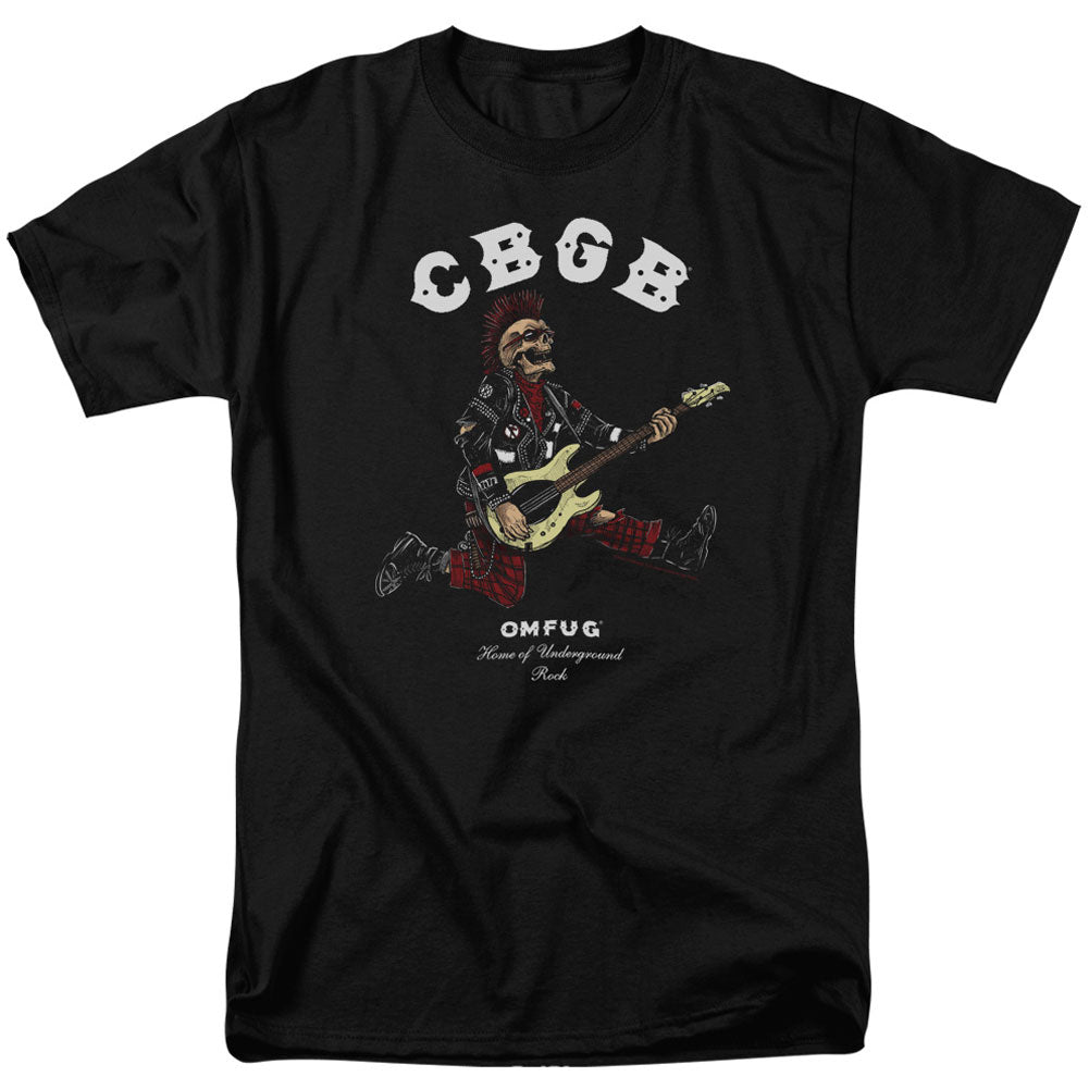 Cbgb Skull Jump Adult T-shirt