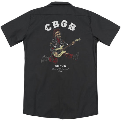 Cbgb Skull Jump (Back Print) Workshirt
