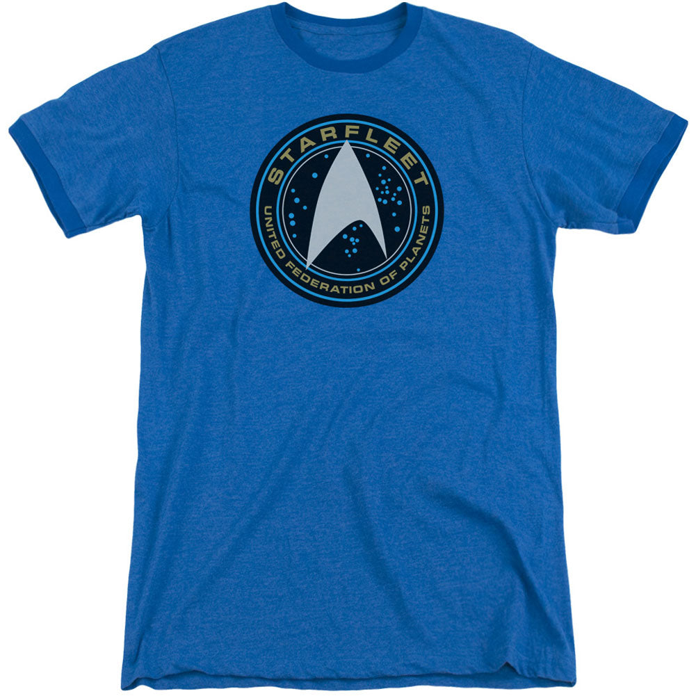 Star Trek Starfleet Patch Adult Ringer T-shirt