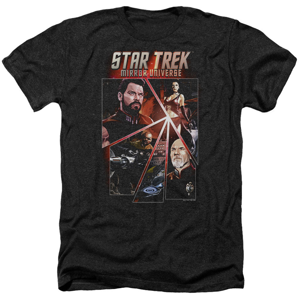 Star Trek Panels Adult Heather 40% Poly T-shirt