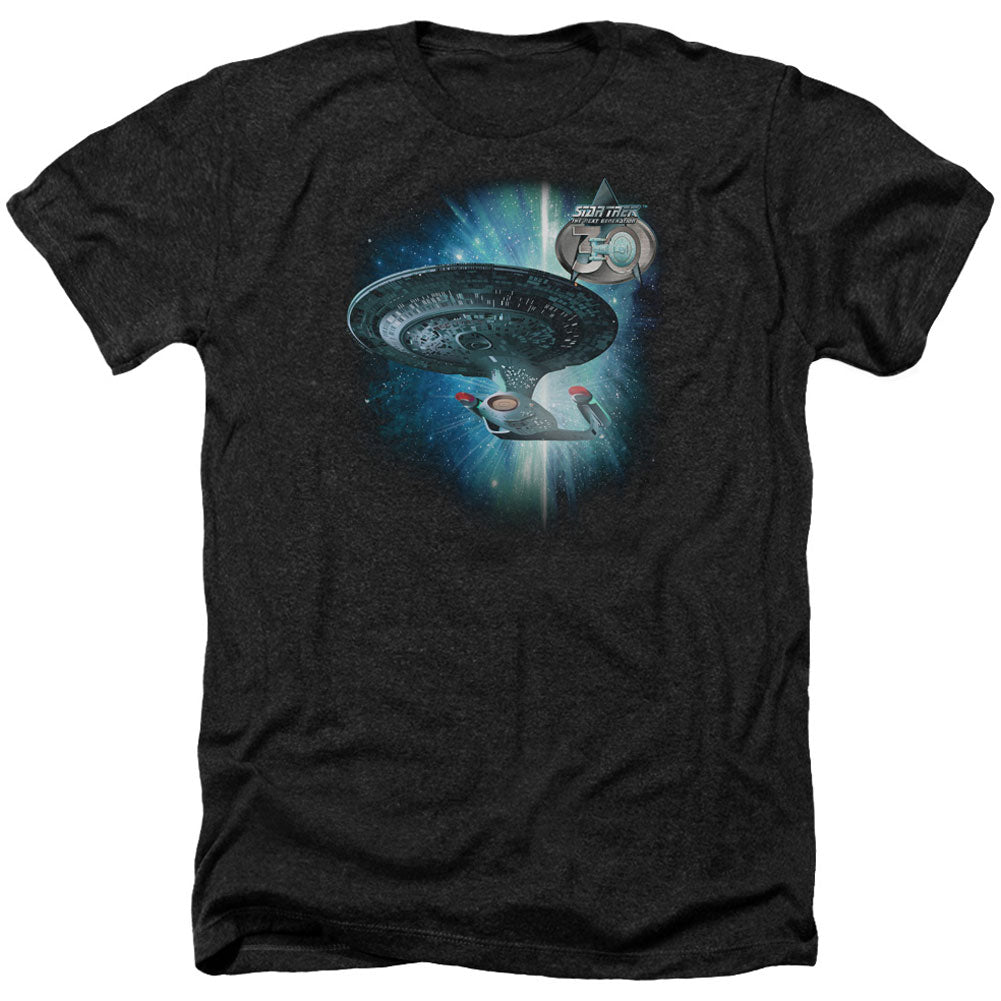 Star Trek Ship 30 Adult Heather 40% Poly T-shirt