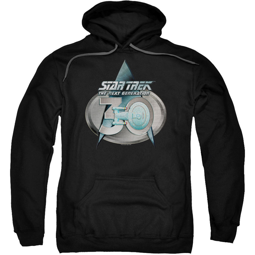 Star Trek Tng 30 Logo Adult 25% Poly Hooded Sweatshirt