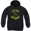 Live Long Hand Youth 50% Poly Hooded Sweatshirt