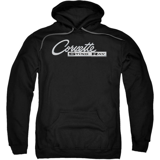 Chevy Chrome Stingray Logo Adult 25% Poly Hooded Sweatshirt