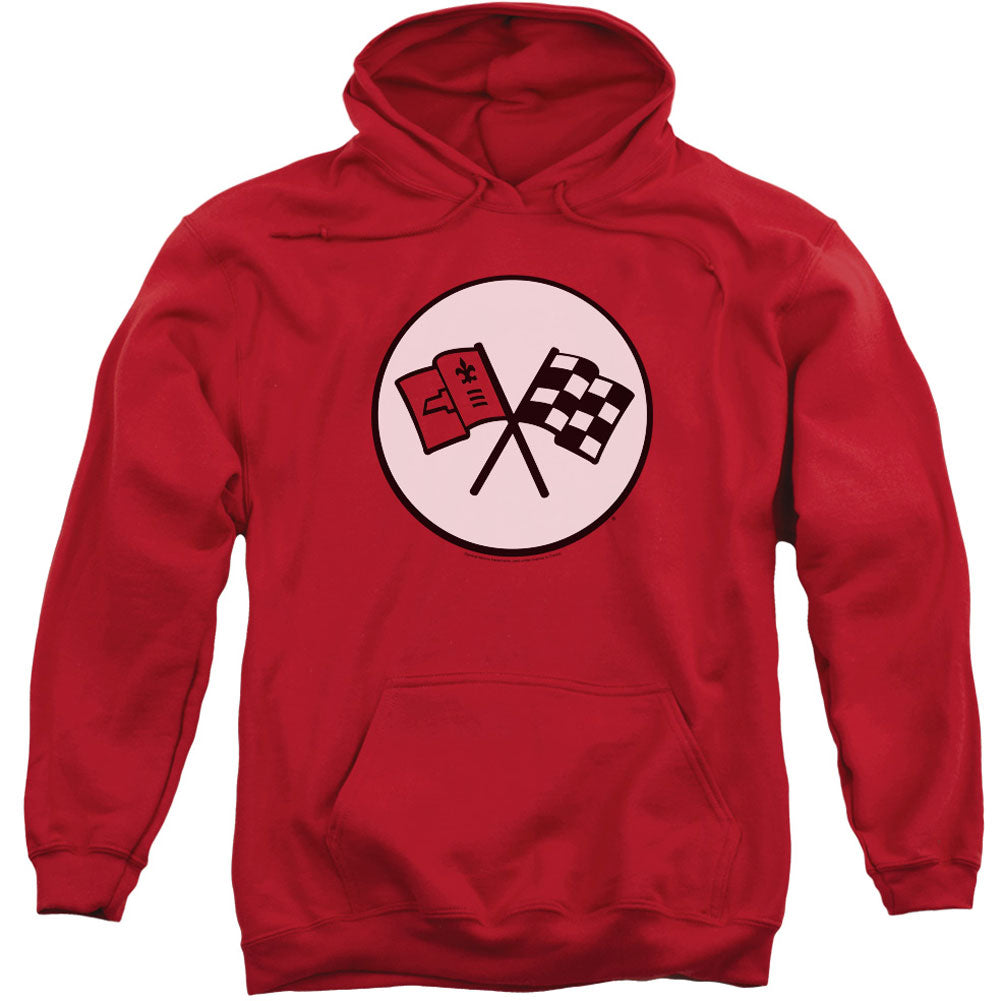 Chevy 2nd Gen Vette Logo Adult 25% Poly Hooded Sweatshirt