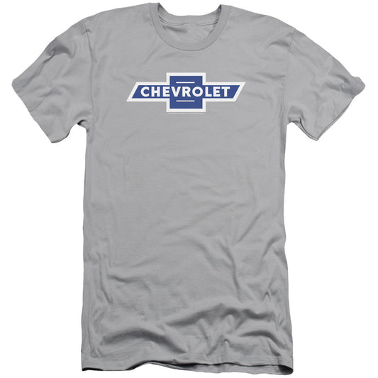 Chevy Vintage White Border Bowtie Adult Slim Fit Slim Fit T-shirt