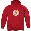 Flash Logo Distressed Adult 25% Poly Hooded Sweatshirt