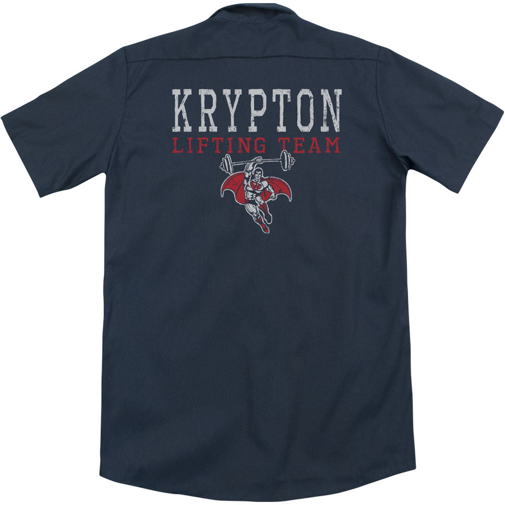 DC Comics Krypton Lifting (Back Print) Workshirt