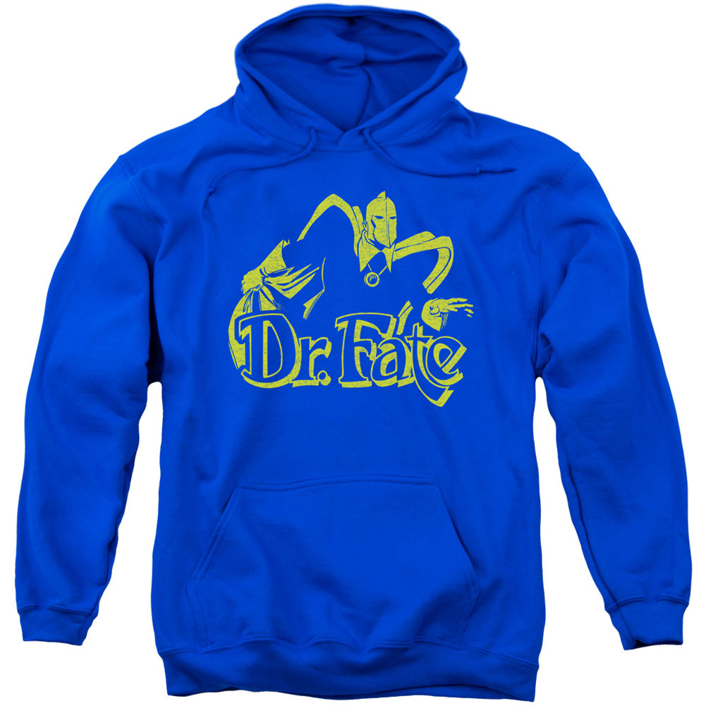 DC Comics One Color Fate Adult 25% Poly Hooded Sweatshirt