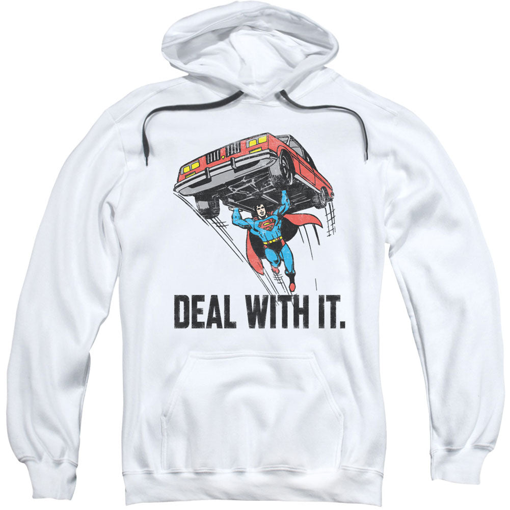 DC Comics Deal With It Adult 25% Poly Hooded Sweatshirt