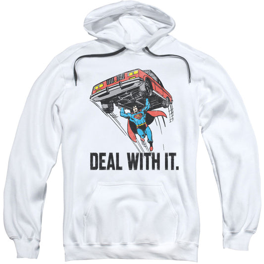 DC Comics Deal With It Adult 25% Poly Hooded Sweatshirt
