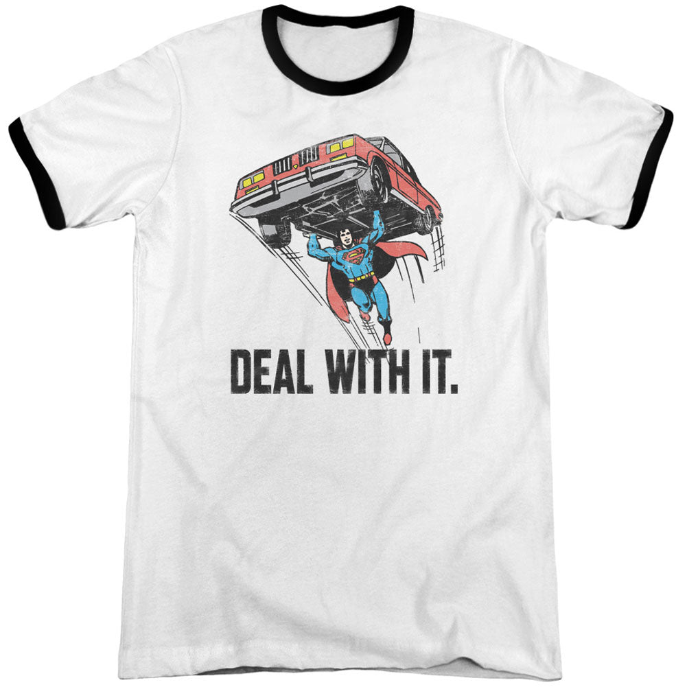 DC Comics Deal With It Adult Ringer T-shirt