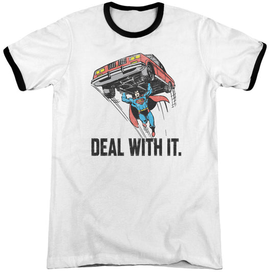 DC Comics Deal With It Adult Ringer T-shirt