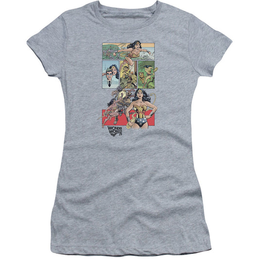 Ww75 Comic Page Cap Sleeve Junior Top