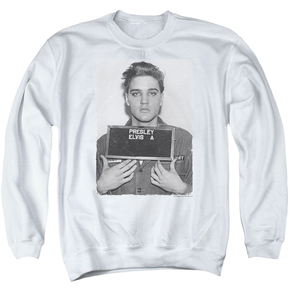 Elvis Presley Army Mug Shot Adult Sweatshirt