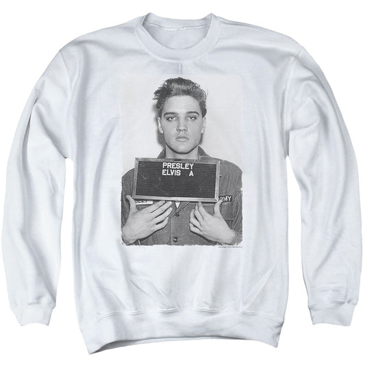 Elvis Presley Army Mug Shot Adult Sweatshirt