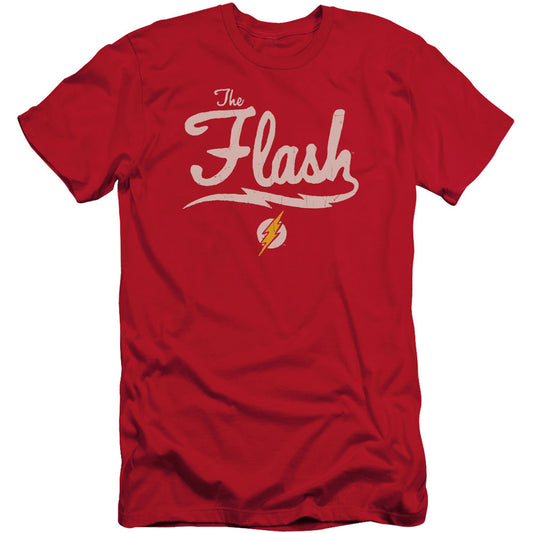 Justice League Of America Old School Flash Adult Slim Fit Slim Fit T-shirt