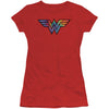 Wonder Woman Tie Dye Logo Cap Sleeve Junior Top