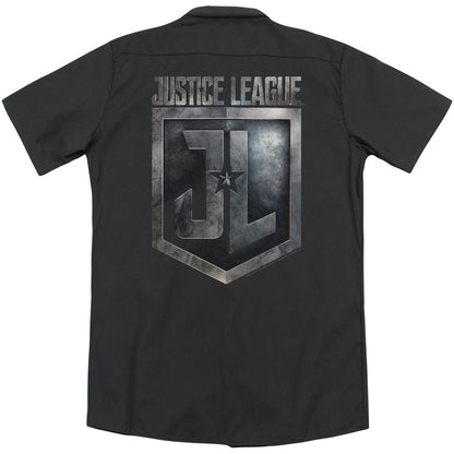 Justice League Shield Logo (Back Print) Workshirt