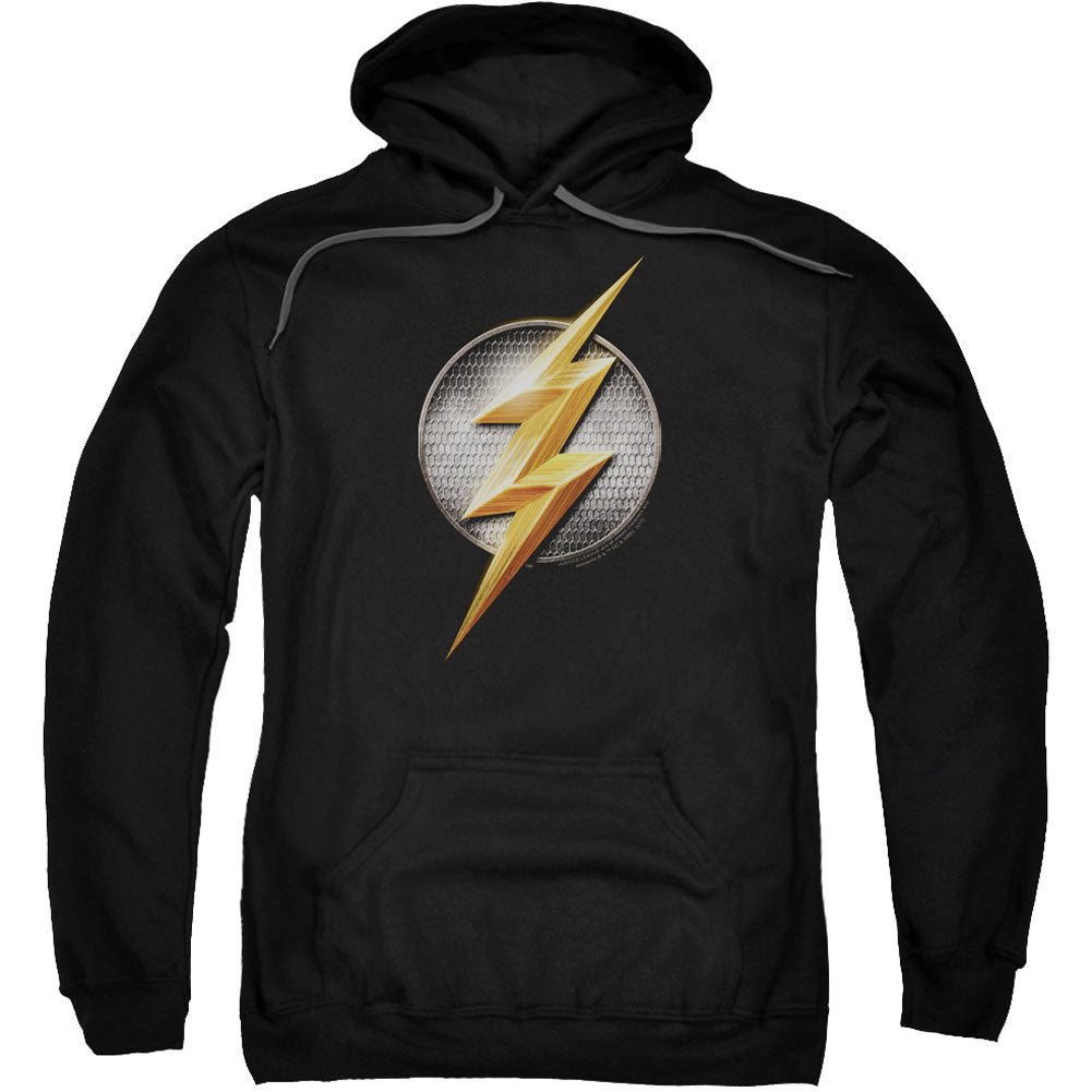 Justice League Flash Logo Adult 25% Poly Hooded Sweatshirt