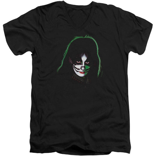 KISS Peter Criss Cover Adult V-Neck Slim Fit T-shirt
