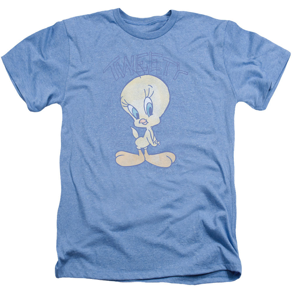 Looney Tunes Tweety Fade Adult Heather 40% Poly T-shirt 407549 ...