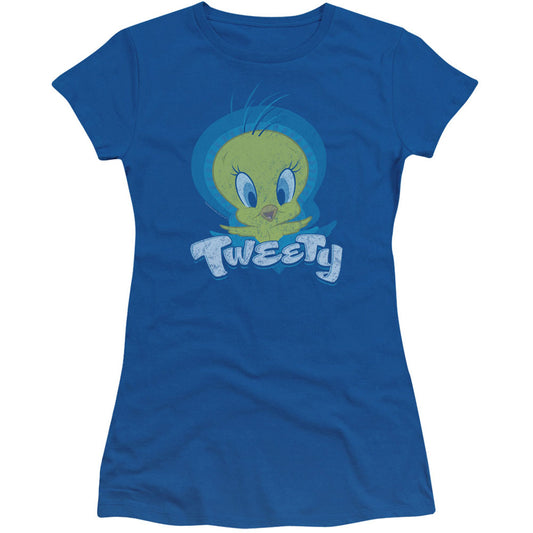 Tweety Swirl Cap Sleeve Junior Top