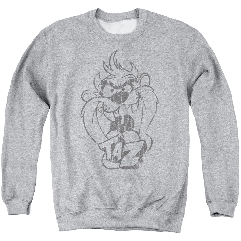 Looney Tunes Faded Taz Adult Sweatshirt