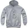 Faded Taz Youth 50% Poly Hooded Sweatshirt