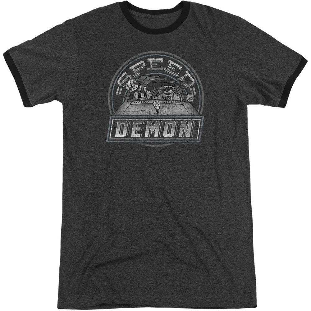 Looney Tunes Speed Demon Adult Ringer T-shirt