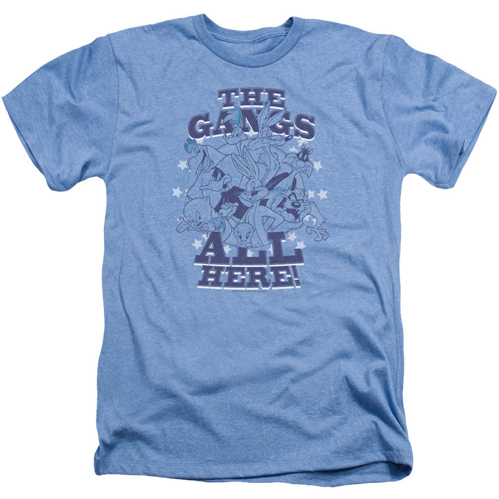 Looney Tunes Blue Gang Adult Heather 40% Poly T-shirt
