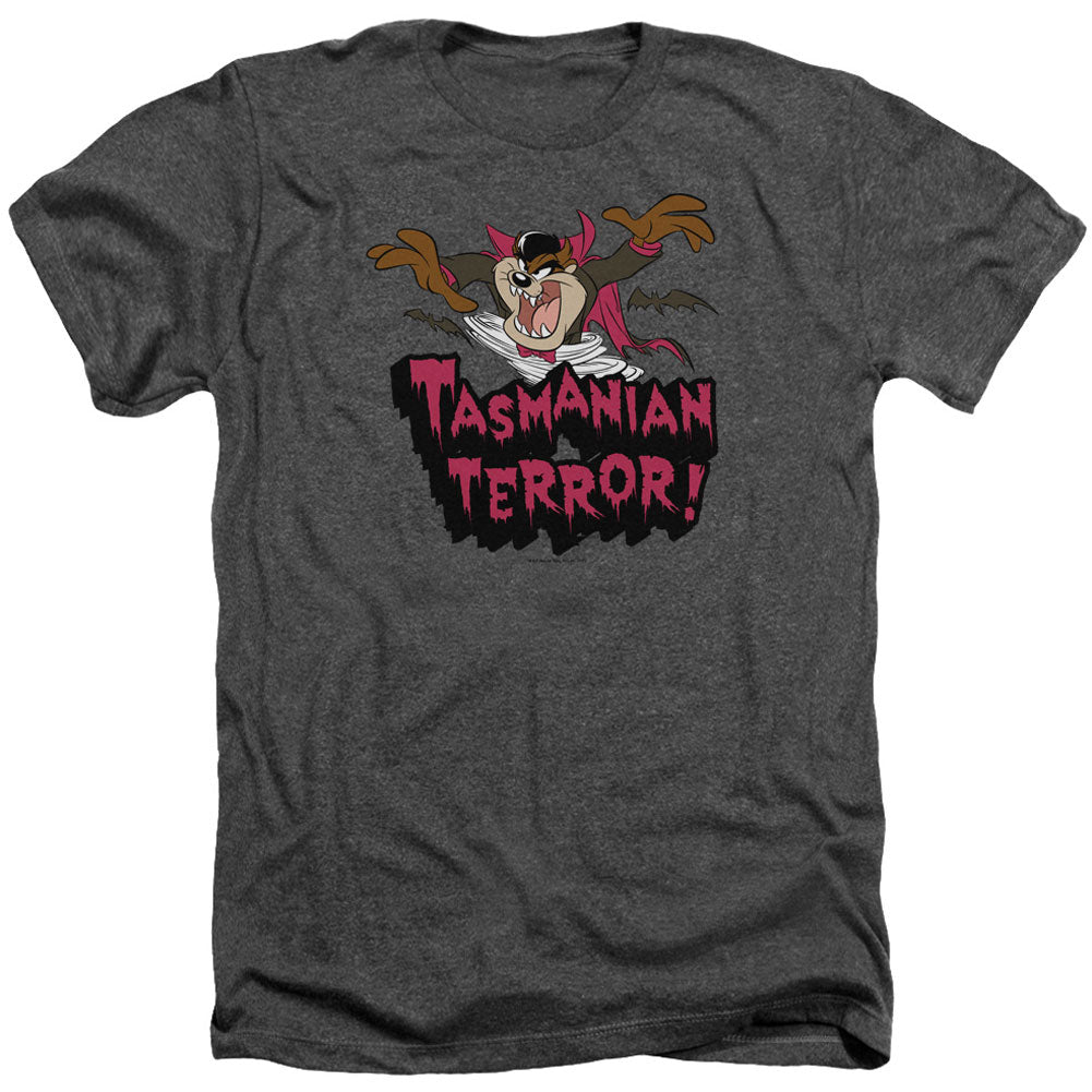 Looney Tunes Taz Terror Adult Heather 40% Poly T-shirt