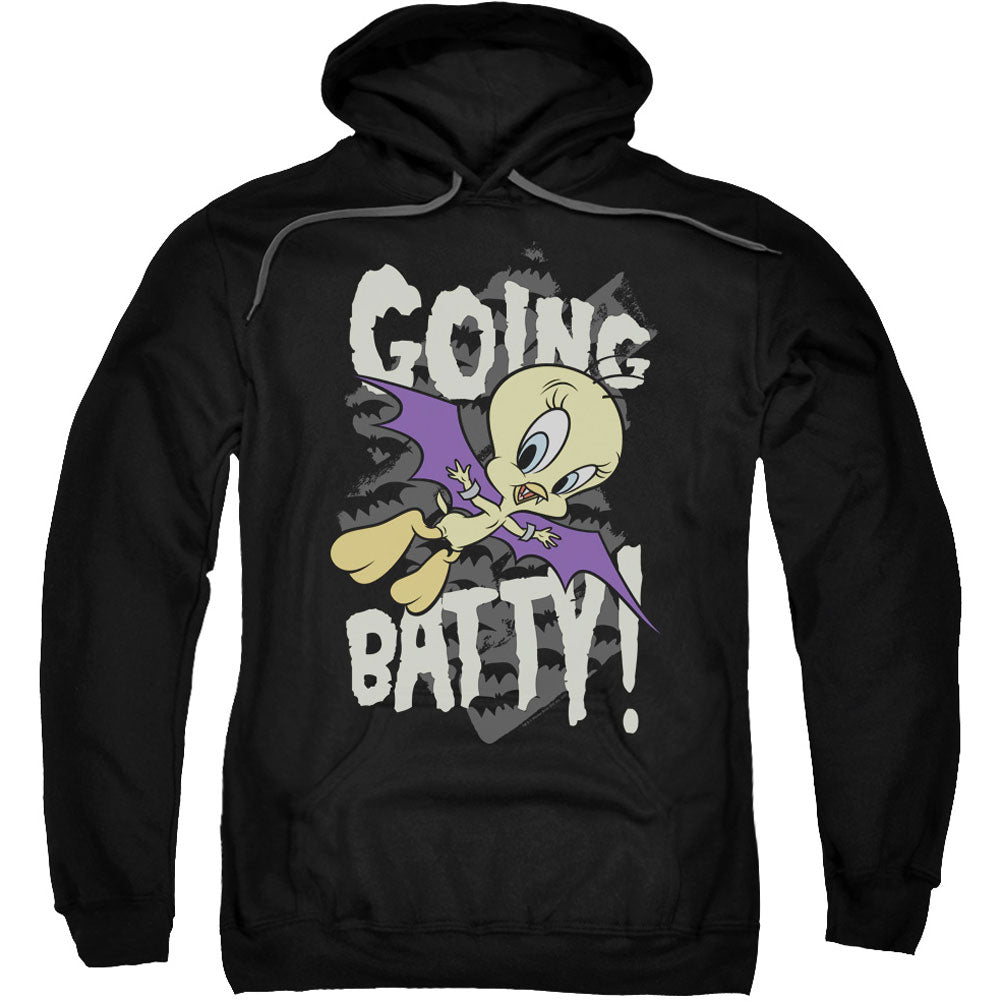 Looney Tunes Going Batty Adult 25% Poly Hooded Sweatshirt