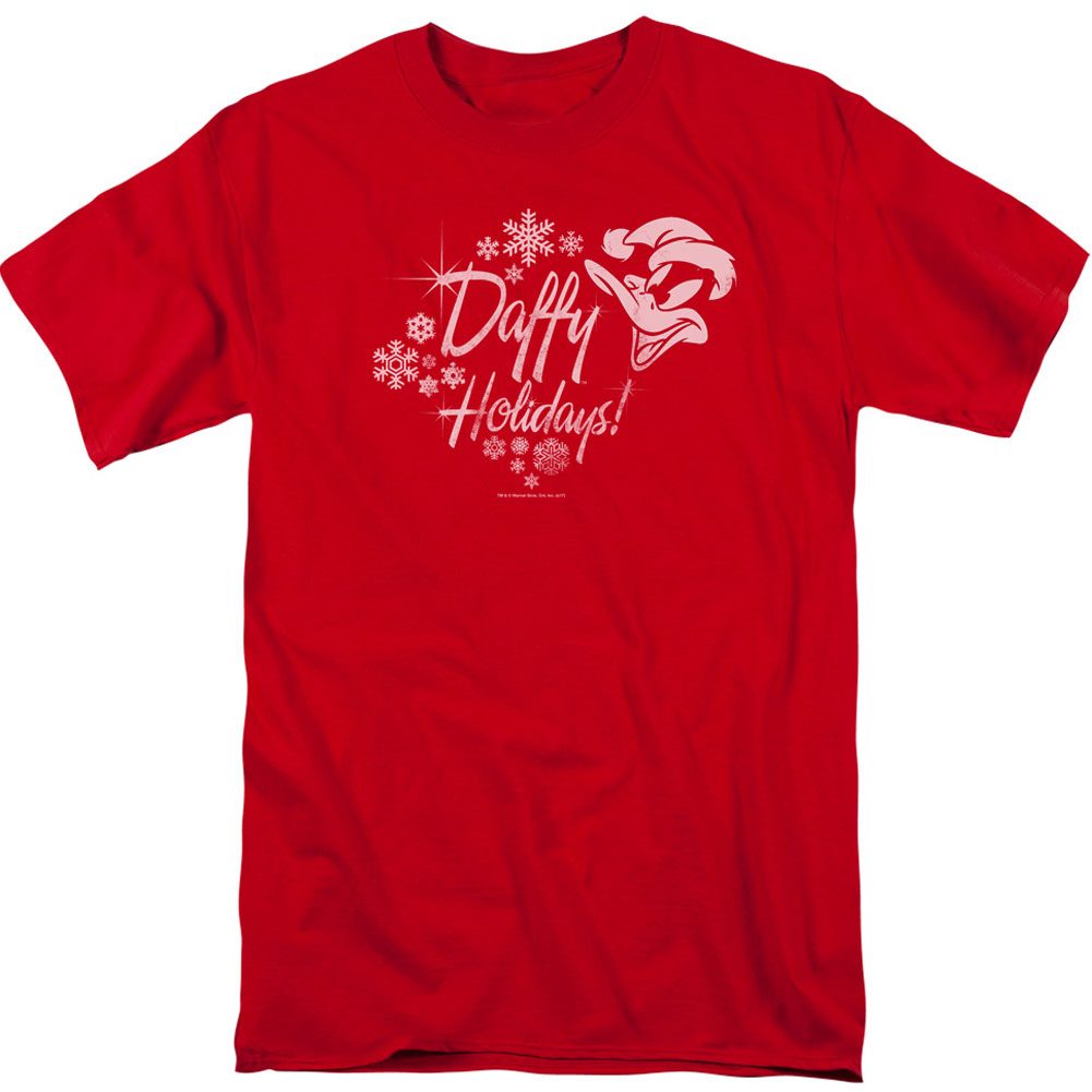 Looney Tunes Daffy Holidays Adult T-shirt