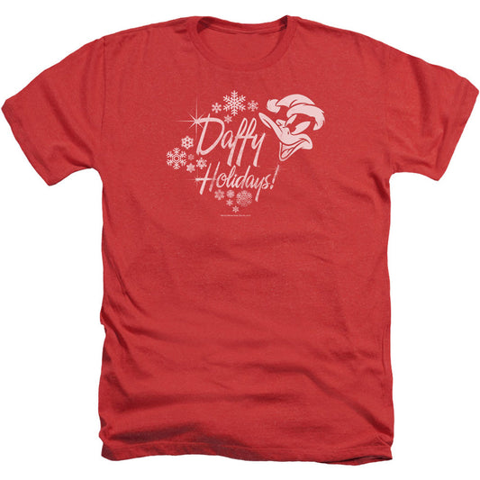 Looney Tunes Daffy Holidays Adult Heather 40% Poly T-shirt