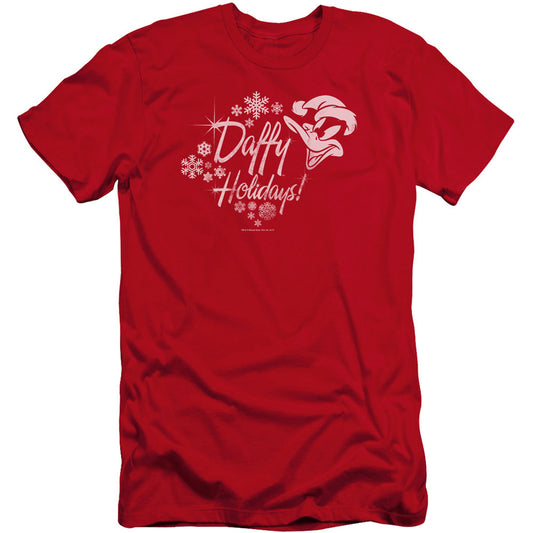 Looney Tunes Daffy Holidays Premium Canvas Brand Slim Fit T-shirt