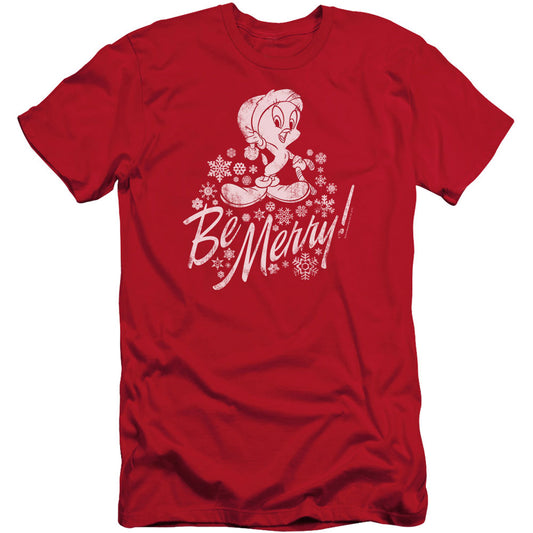 Looney Tunes Merry Tweety Adult Slim Fit Slim Fit T-shirt