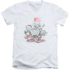 Holiday Sketch Adult V-Neck Slim Fit T-shirt