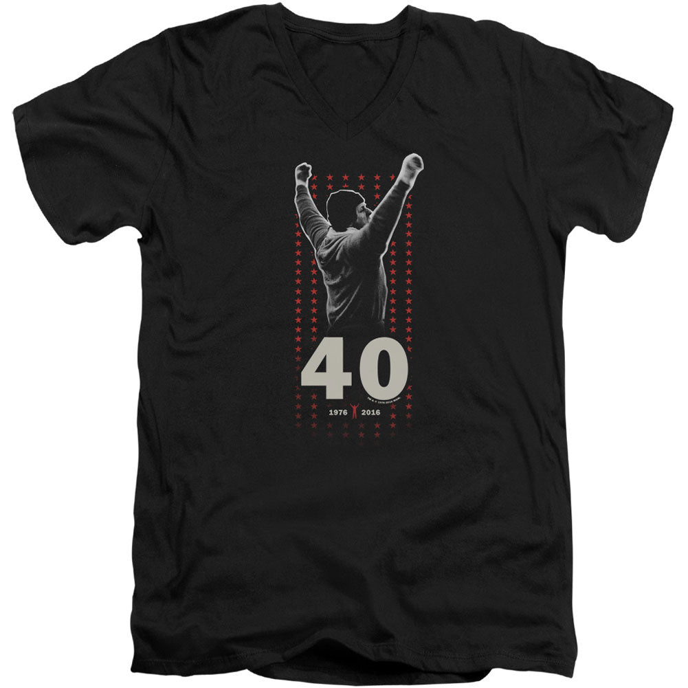 Rocky Stars Adult V-Neck Slim Fit T-shirt