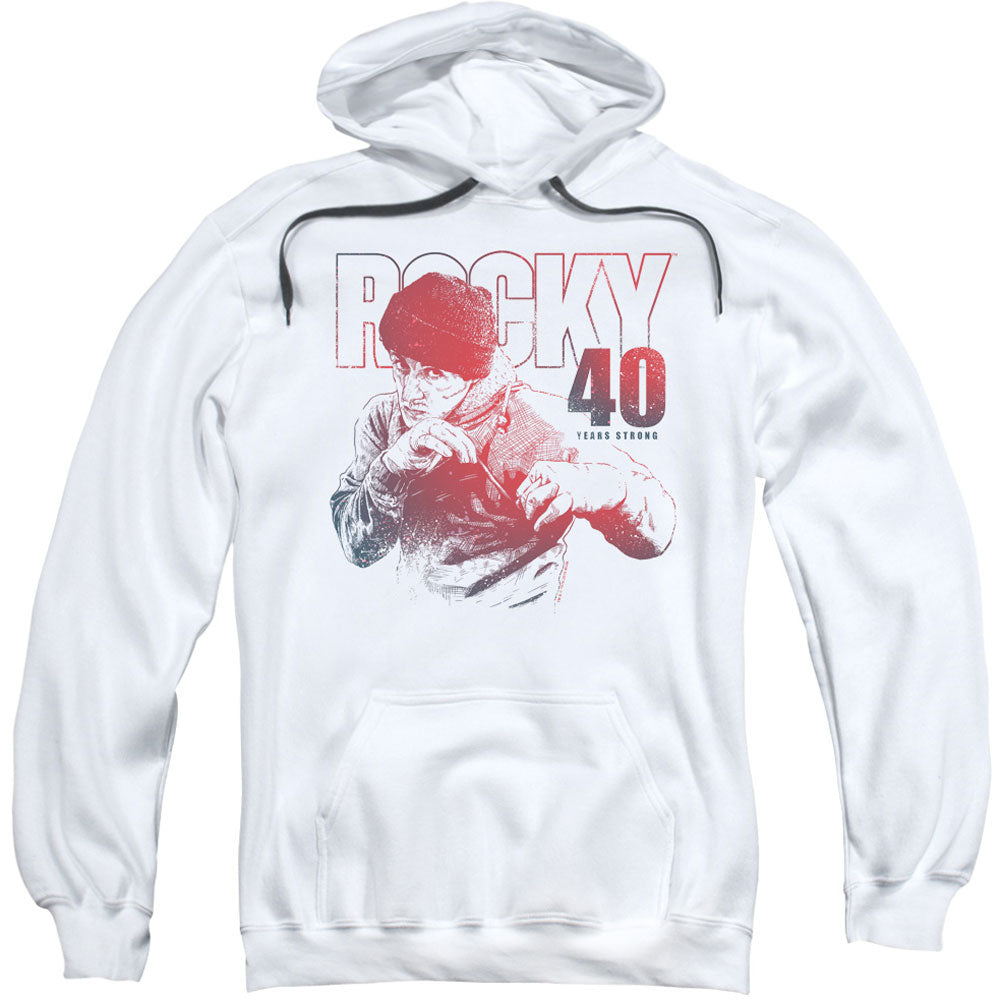 Rocky 40 Years Strong Adult 25% Poly Hooded Sweatshirt