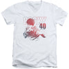 40 Years Strong Adult V-Neck Slim Fit T-shirt