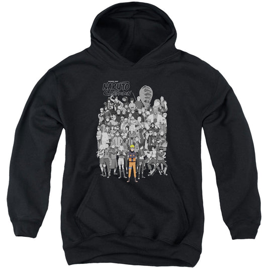 Naruto Characters Youth 50% Poly Hooded Sweatshirt