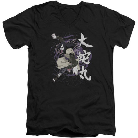 Naruto Leaves Headband Adult V-Neck Slim Fit T-shirt