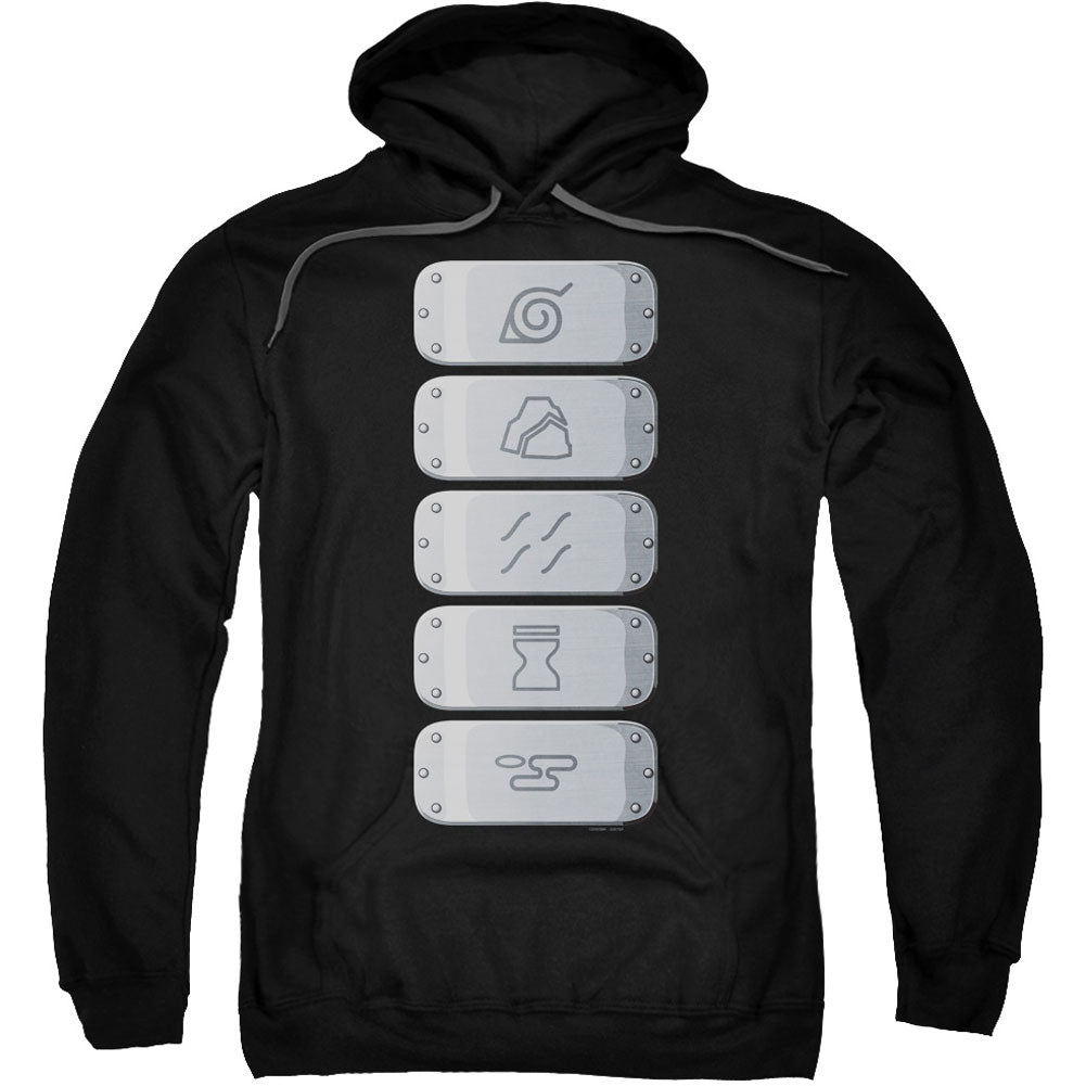 Naruto Village Headbands Adult 25% Poly Hooded Sweatshirt