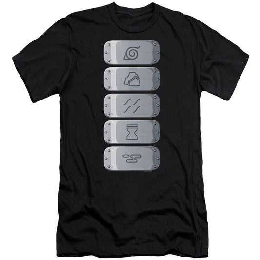 Naruto Village Headbands Adult Slim Fit Slim Fit T-shirt