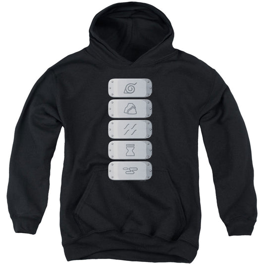Naruto Village Headbands Youth 50% Poly Hooded Sweatshirt