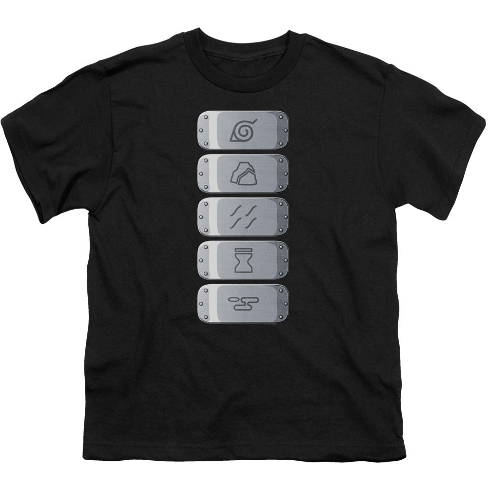 Naruto Village Headbands Youth T-shirt