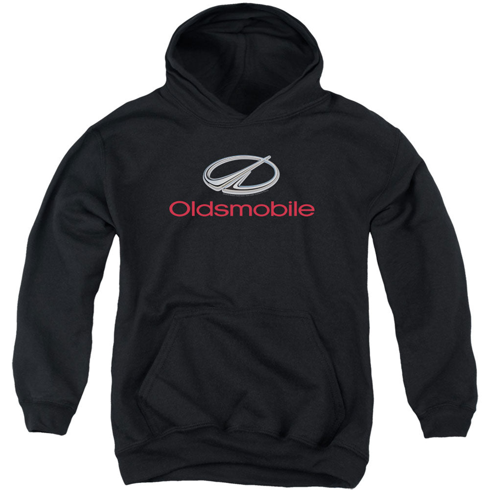 Oldsmobile Modern Logo Youth 50% Poly Hooded Sweatshirt